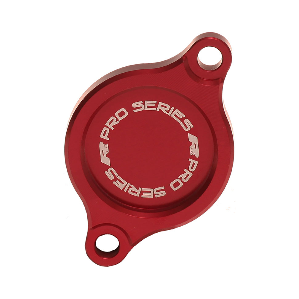 RFX OIL FILTER COVER RED SUZ