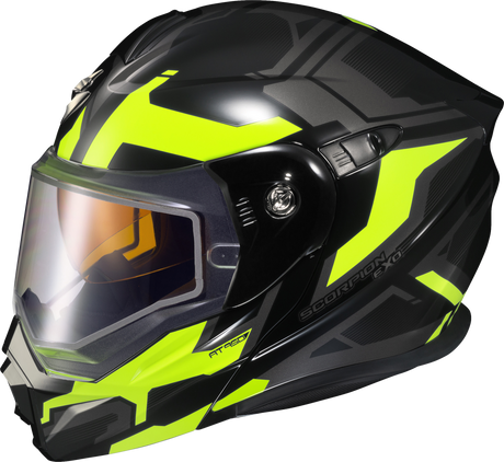 EXO-AT950 HELMET ELLWOOD GLOSS BLACK/HI-VIS 2X (DUAL)
