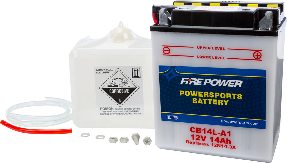 Fire Power Battery w/Acid CB14L-A1 12V Heavy Duty - Honda