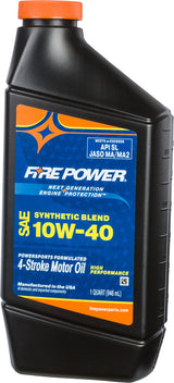FIRE POWER SYNTHETIC BLEND OIL 10W40 4T 1 QT (12/CASE  SOLD EA)
