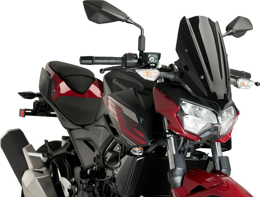 PUIG WINDSCREEN NAKED NEW GEN SPORT BLACK KAW