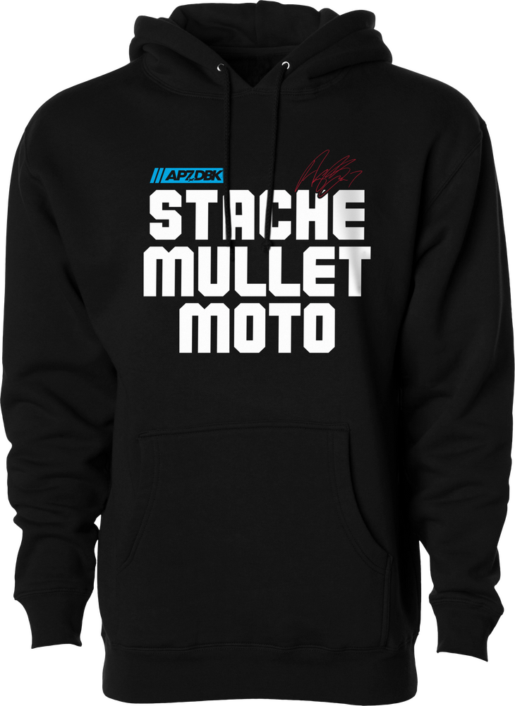 DBK STACHE MULLET MOTO HOODIE BLACK XL