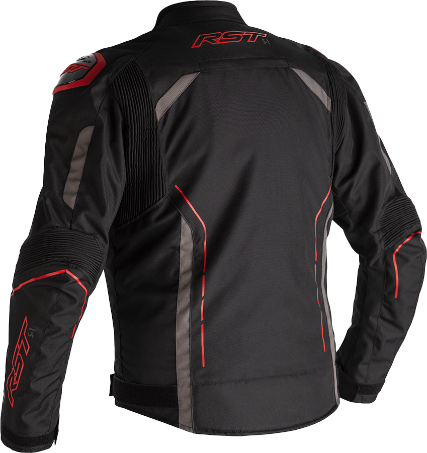 S1 CE JACKET BLACK/GREY/RED TEXTILE