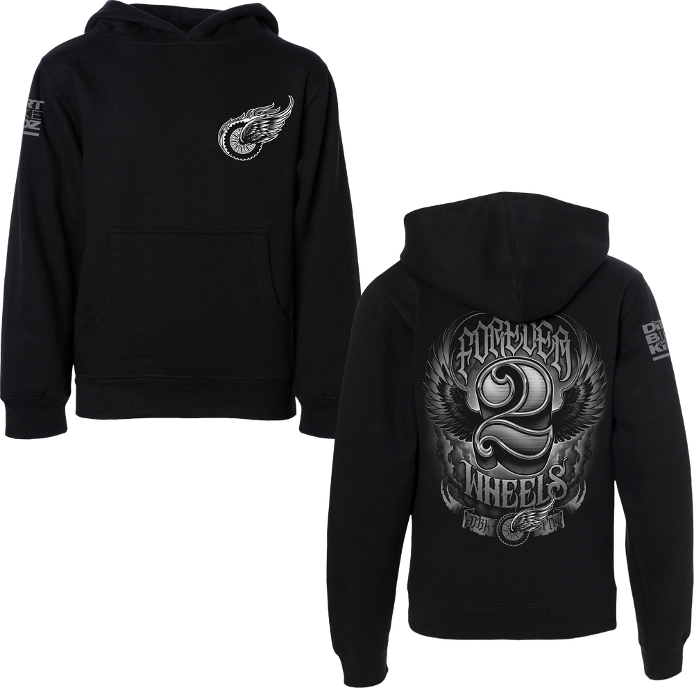 DBK Two Wheels Youth Black Hoodie