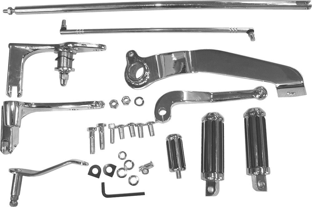 HARDDRIVE FORWARD CONTROL KIT CHROME DYNA 91-05