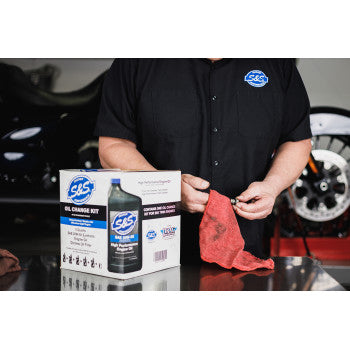 S&S Cycle Oil Change Kit - Chrome Filter - M8 - 5 US quarts