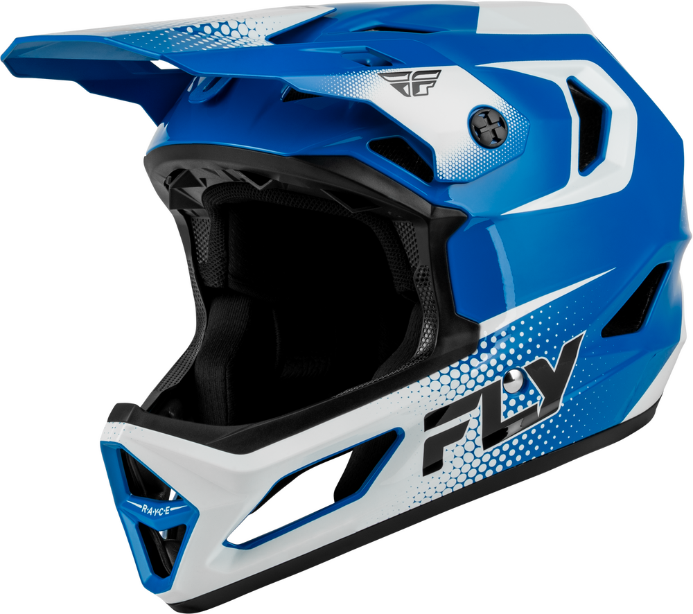 FLY RACING YOUTH RAYCE SONAR BICYCLE HELMET BLUE/WHITE