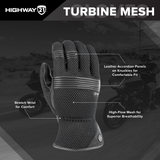 Highway 21 Turbine Mesh Black Gloves