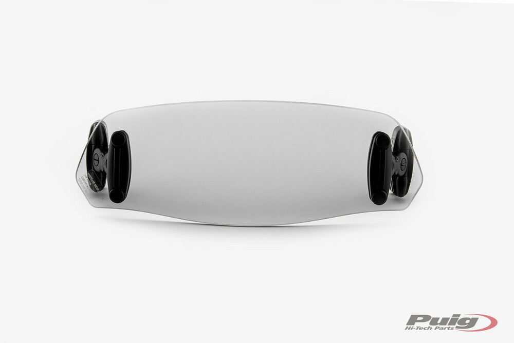 PUIG VISOR MULTI-ADJUSTABLE CLIP-ON SMOKE 95X255MM