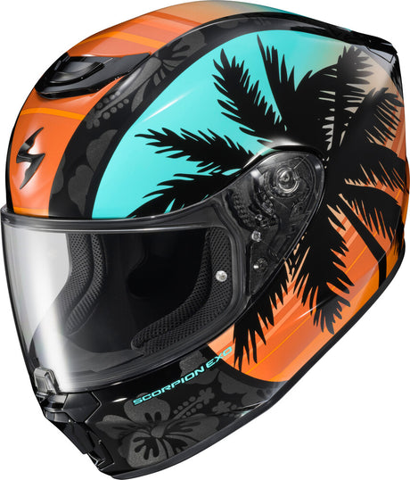 EXO-R330 FULL-FACE HELMET TUBBS LIGHT BLUE/ORANGE SM