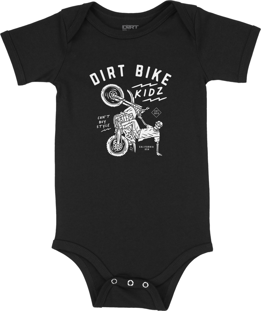 DBK 12 O'CLOCK ONESIE BLACK NEWBORN