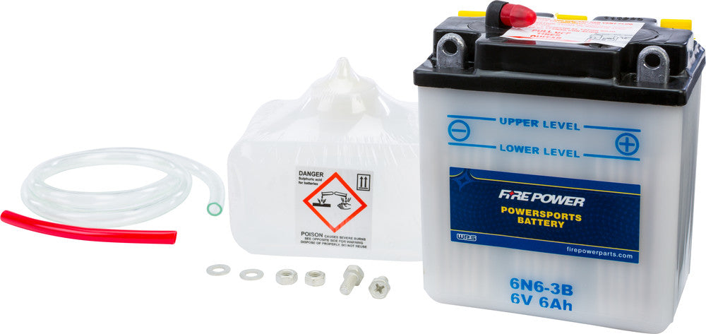 Fire Power Battery w/Acid 6N6-3B 6V - Honda