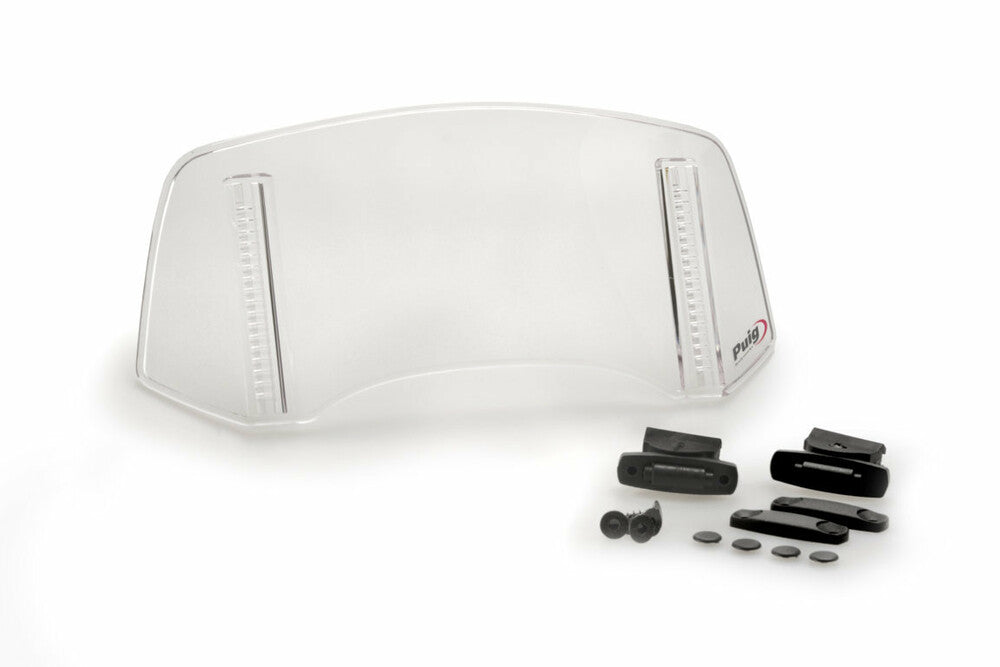PUIG MULTI-ADJUSTABLE VISOR 2.0 CLIP-ON CLEAR 300X130MM