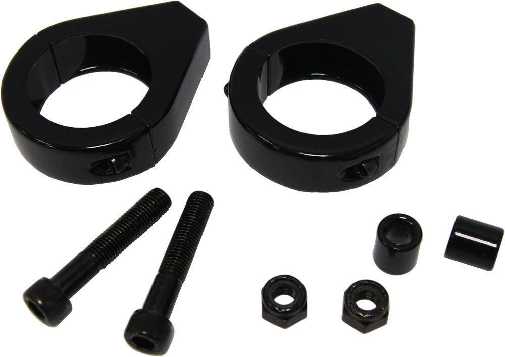 HARDDRIVE TURNSIGNAL CLAMPS 41MM PR BLACK