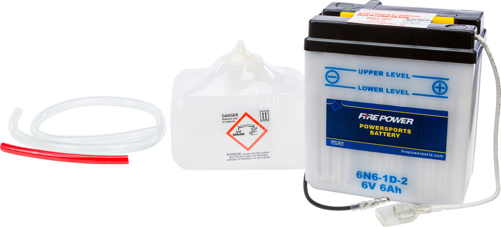 Fire Power Battery W/Acid 6N6-1D-2 6V - Kawasaki