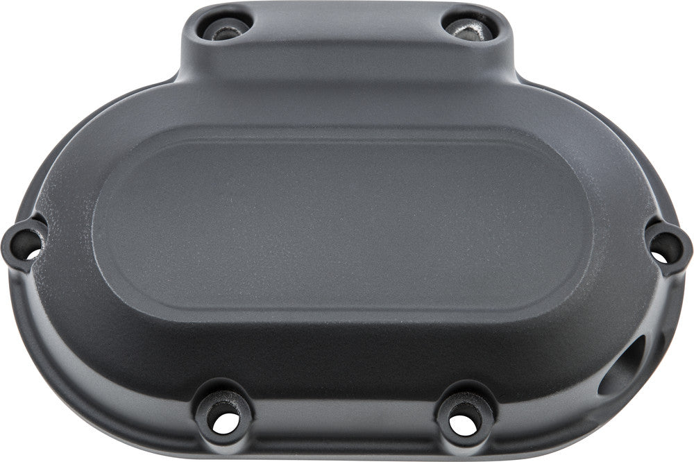 HARDDRIVE TRANS SIDE COVER FLAT BLACK 6 TWIN CAM 07-17 & DYNA 06