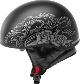 GMAX HH-65 Half Helmet Rose Naked Matte Black/Silver