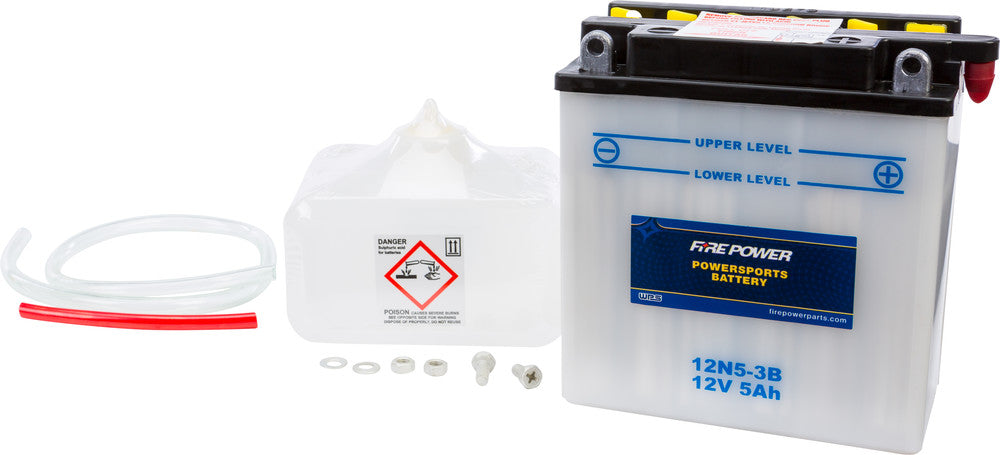 Fire Power Battery w/Acid 12N5-3B 12V - Suzuki/Yamaha
