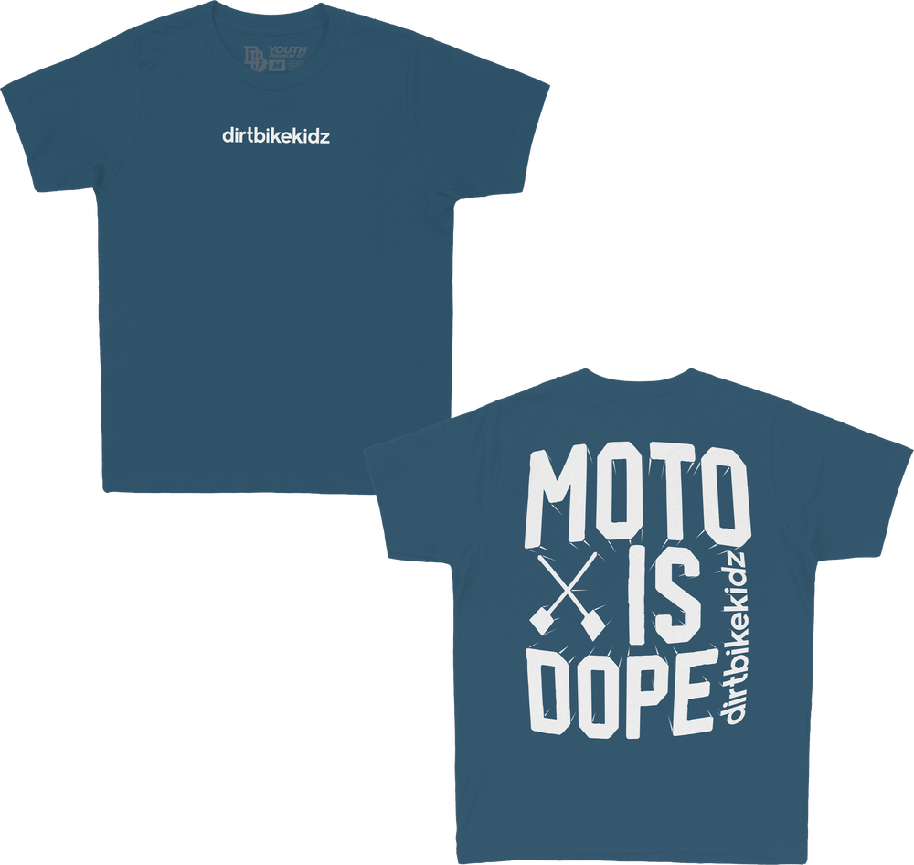 DBK Moto is Dope Youth Lagoon Blue T- Shirt