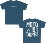 DBK Moto is Dope Youth Lagoon Blue T- Shirt