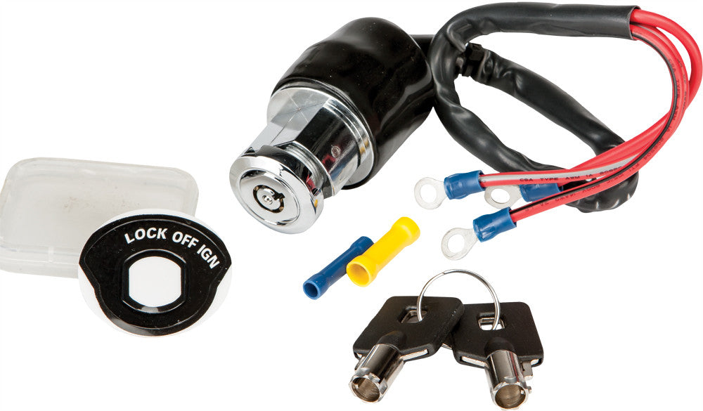 HARDDRIVE ROUND KEY IGNITION 3 POSITION CHROME FXS/FX 85 FXR 84-93