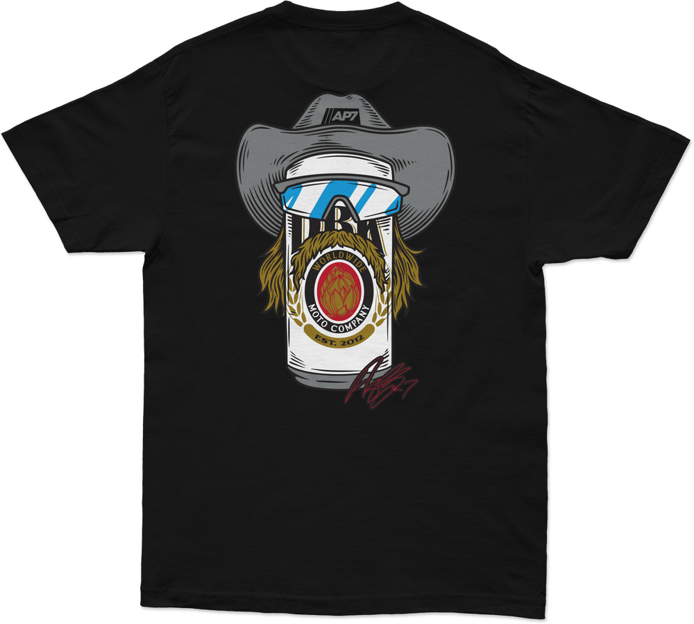 DBK Stache Mullet Moto Black T-Shirt