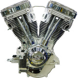 S&S Cycle V124 Long Block Engine - Chrome/Natural - Big Twin | Custom Chasis w/Alternator-Style Primary
