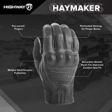 Highway 21 Haymaker Black Gloves