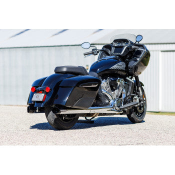 S&S Cycle 4" Broadhead Slip-On Mufflers - Slash Cut - Chrome