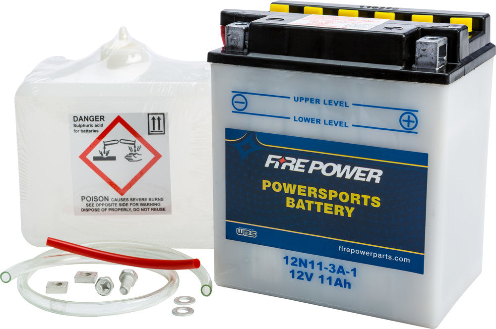 Fire Power Battery W/Acid 12N11-3A-1 12V - Suzuki