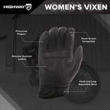 Highway 21 Women's Vixen Black/White Lace Gloves