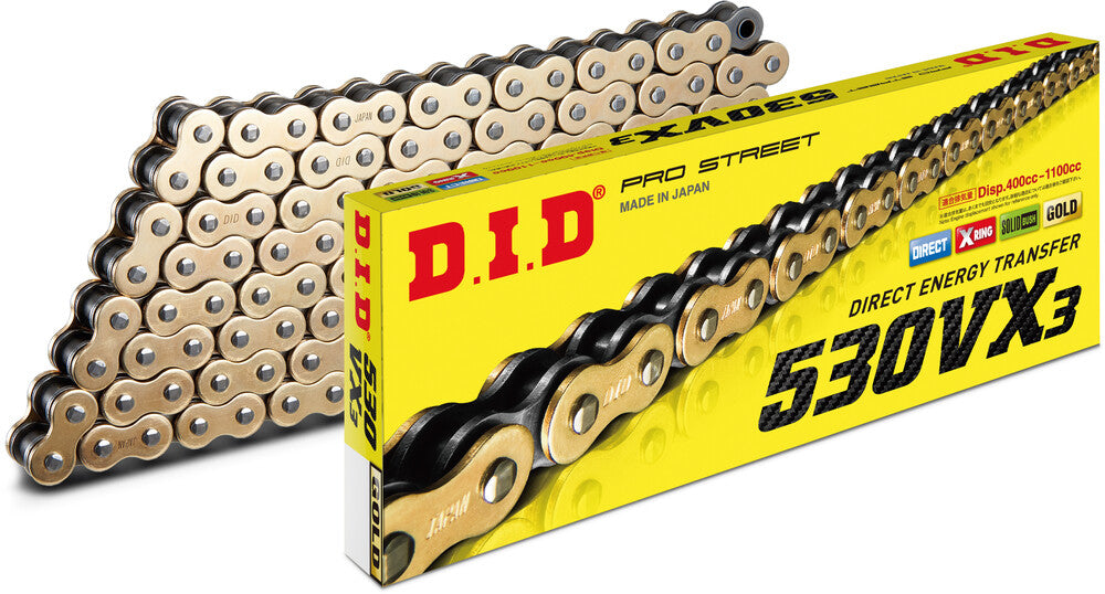 D.I.D CHAIN 530VX3 130L GOLD