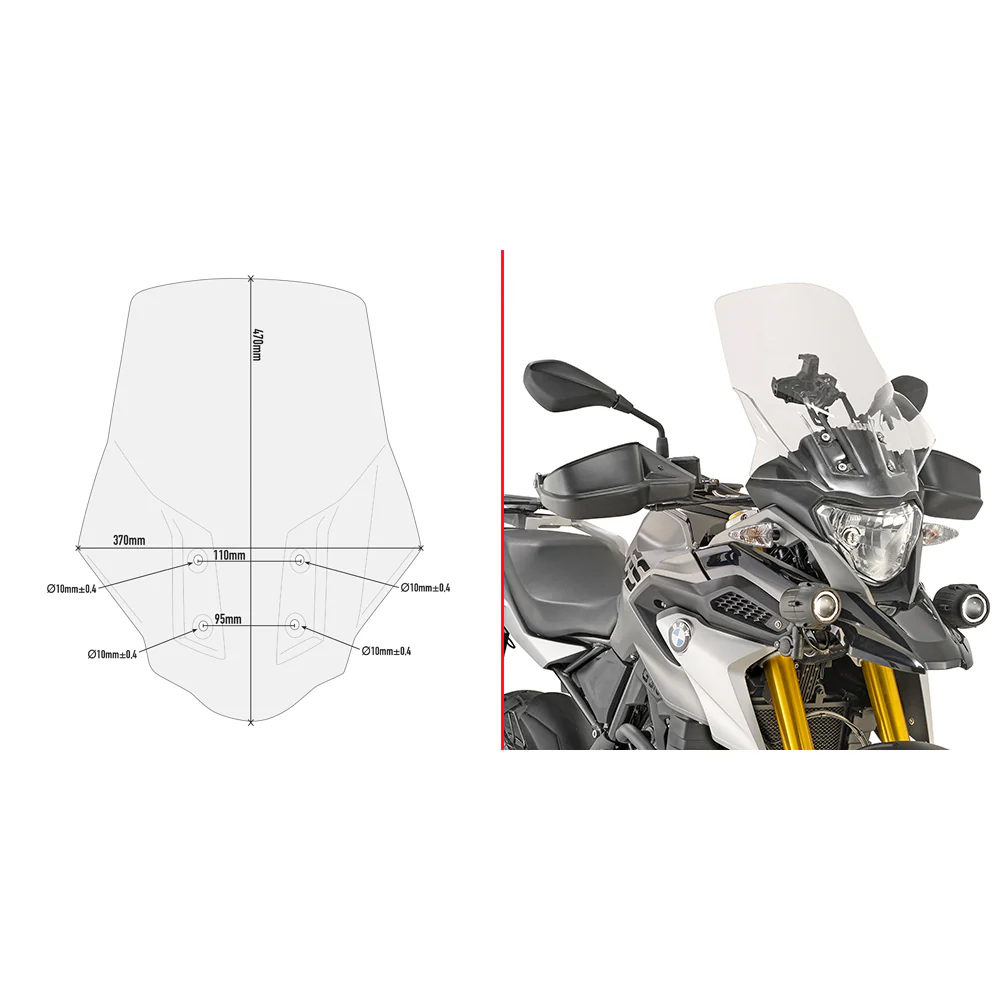 GIVI WINDSHIELD SPECIFIC CLEAR BMW