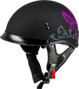 GMAX HH-65 Corvus Matte Black/Purple Helmet W/Peak