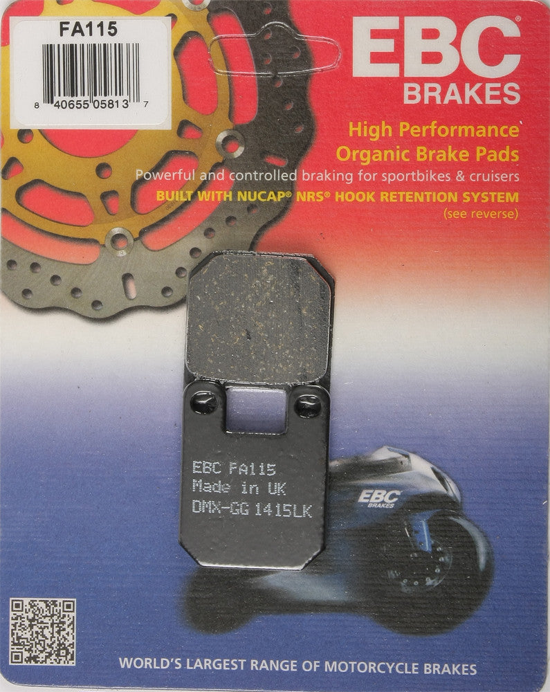EBC BRAKE PAD FA115 ORGANIC