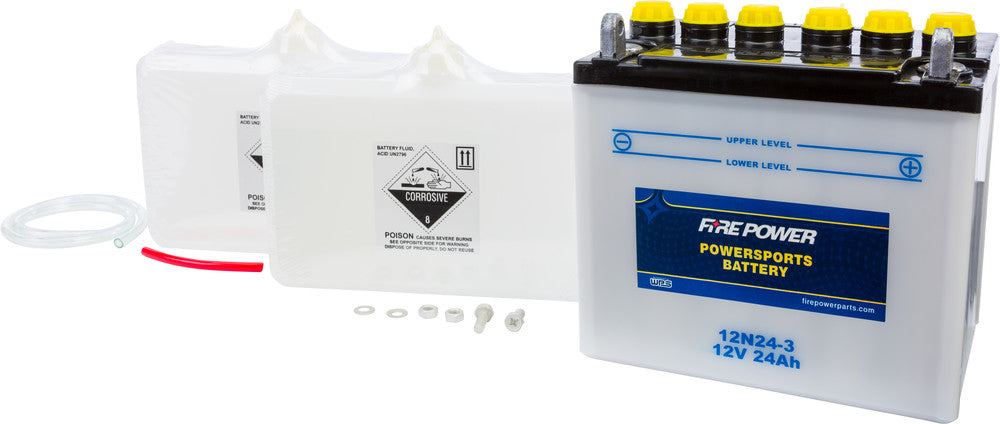 Fire Power Battery w/Acid 12N24-3 12V - Kawasaki