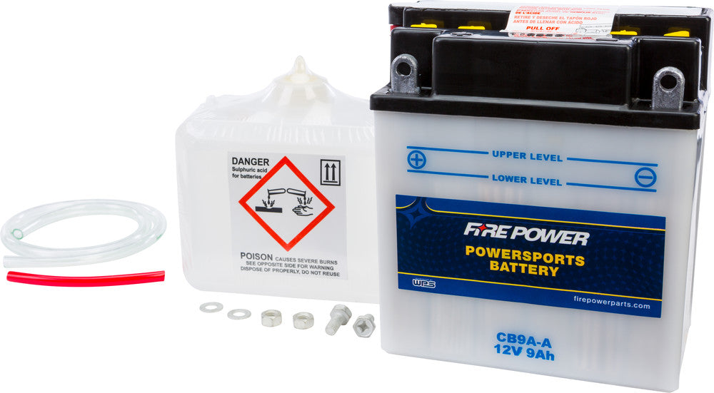 Fire Power Battery w/Acid CB9A-A 12V Heavy Duty - Honda/Polaris/Suzuki