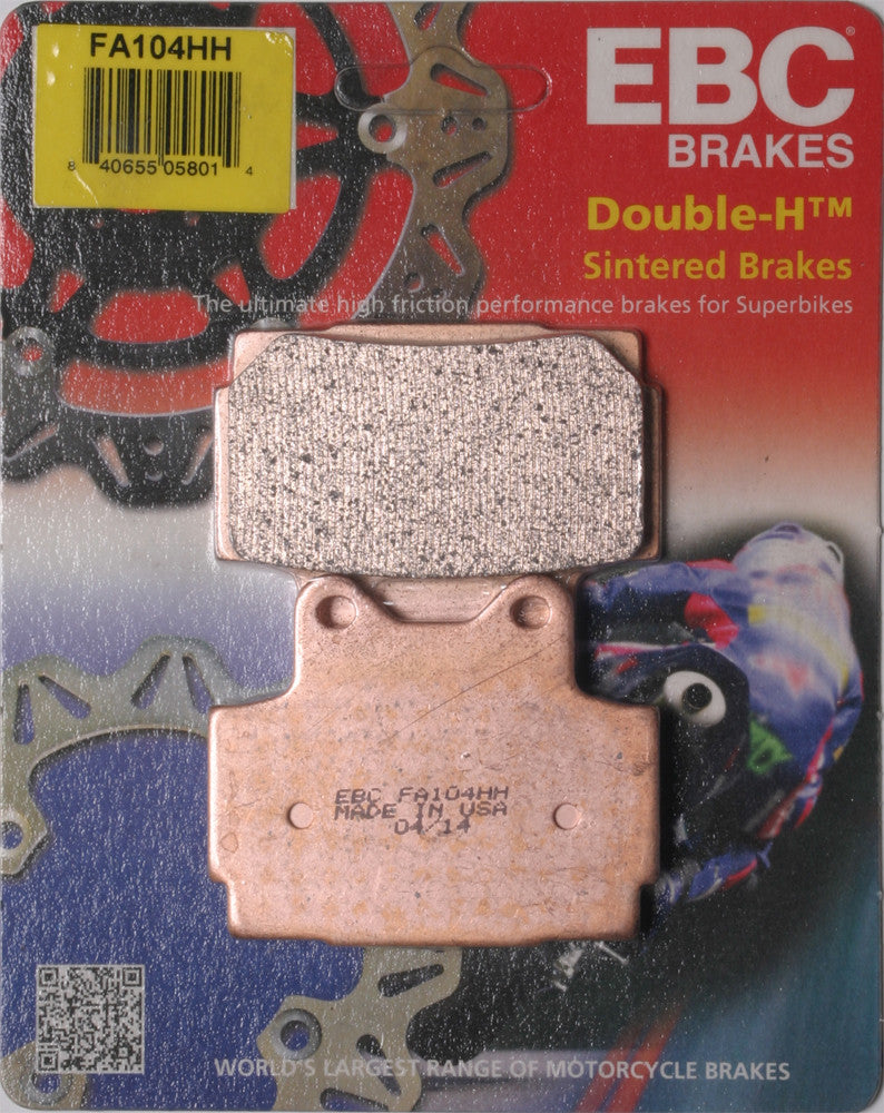 EBC BRAKE PADS FA104HH DOUBLE-H SINTERED