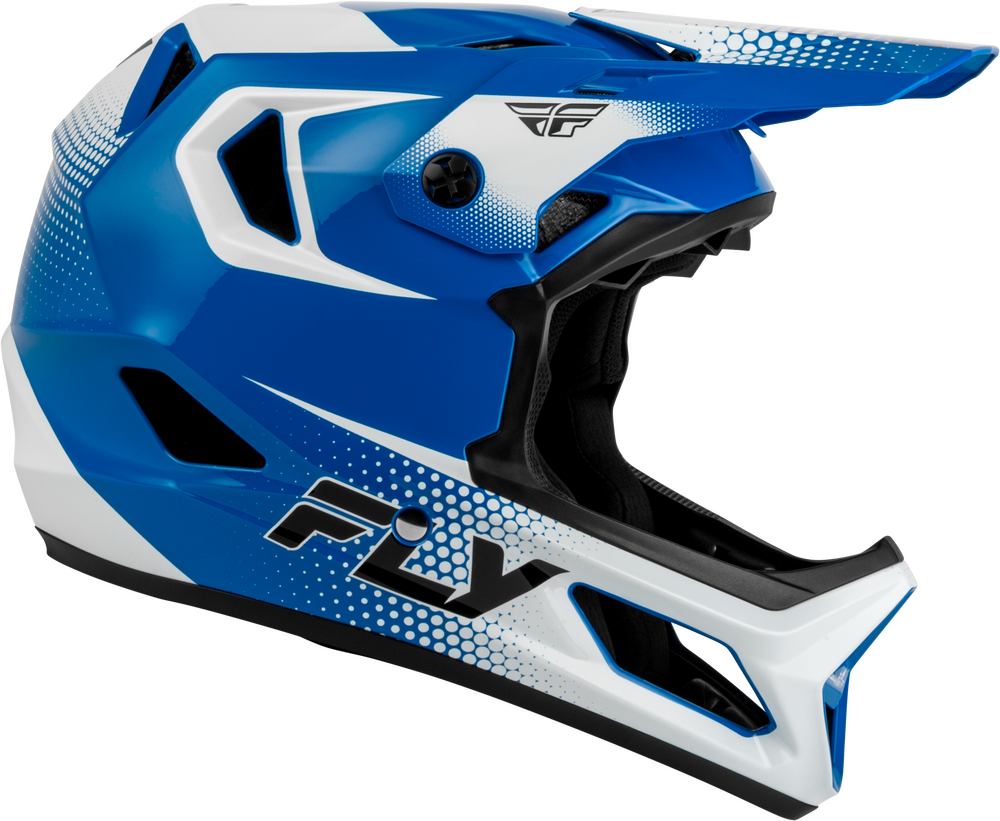 FLY RACING YOUTH RAYCE SONAR BICYCLE HELMET BLUE/WHITE