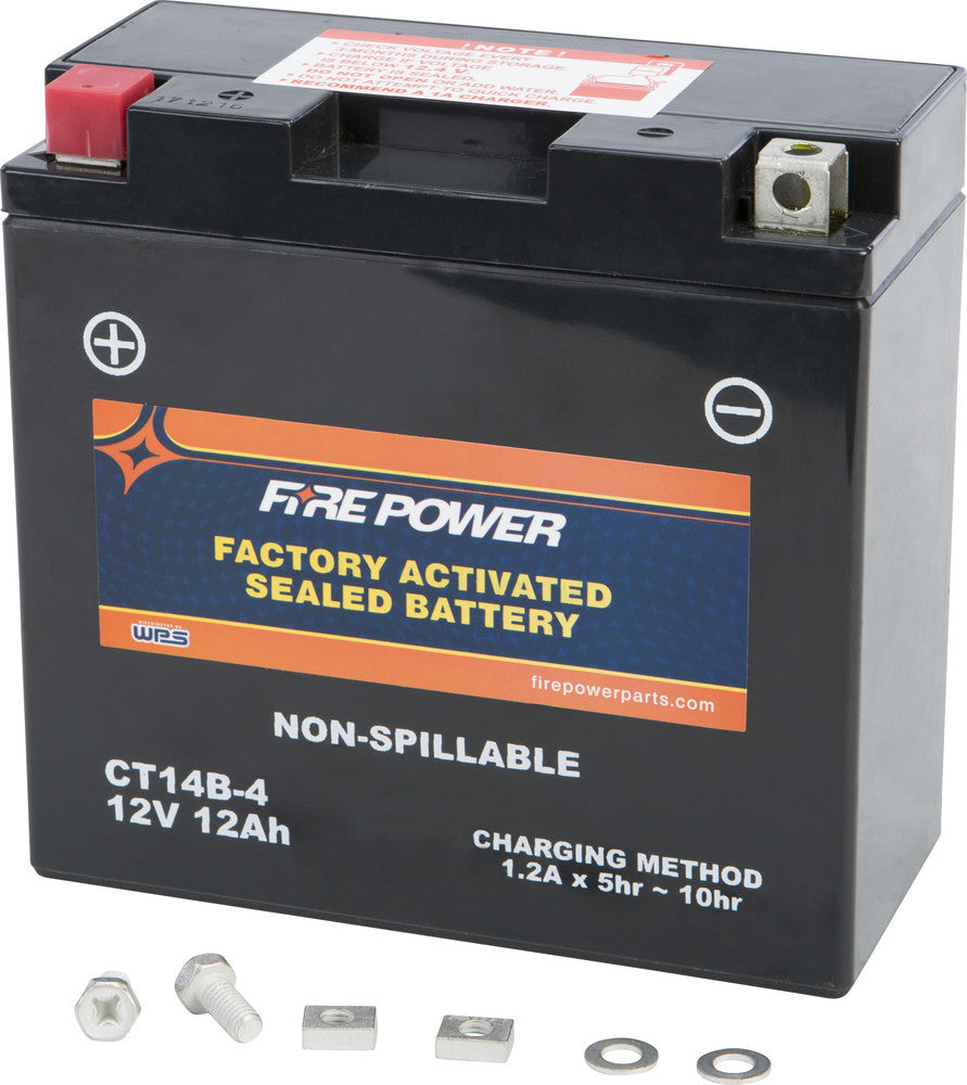Fire Power Battery CT14B-4 CT14B Sealed Factory Activated - Hyosung/Yamaha