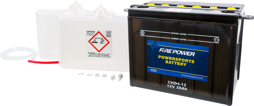 Fire Power Battery W/Acid CHD4-12 12V - Harley Davidson
