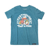 FastHouse GRL WILD ONE SS HTHR TEAL MD - GRL WILD ONE SS HTHR TEAL