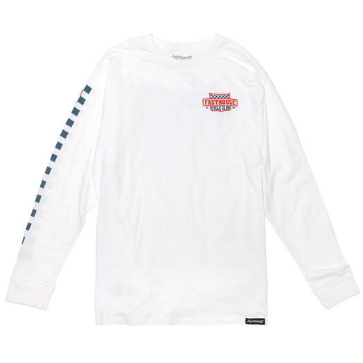 FastHouse KREST LS TEE WHITE SM - KREST LS TEE