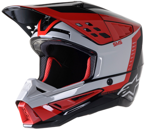 ALPINESTARS SM5 HELMET-BEAM-BLACK/Gray/Red