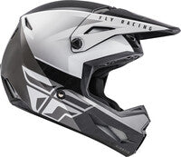 FLY RACING kinetic straight edge MOTOCROSS HELMET black/white M