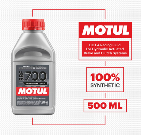 MOTUL RBF 700 FL DOT 4 BRAKE FLUID 500ML 12/CASE