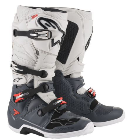 ALPINESTARS TECH 7 BOOTS - GRAY/WHITE