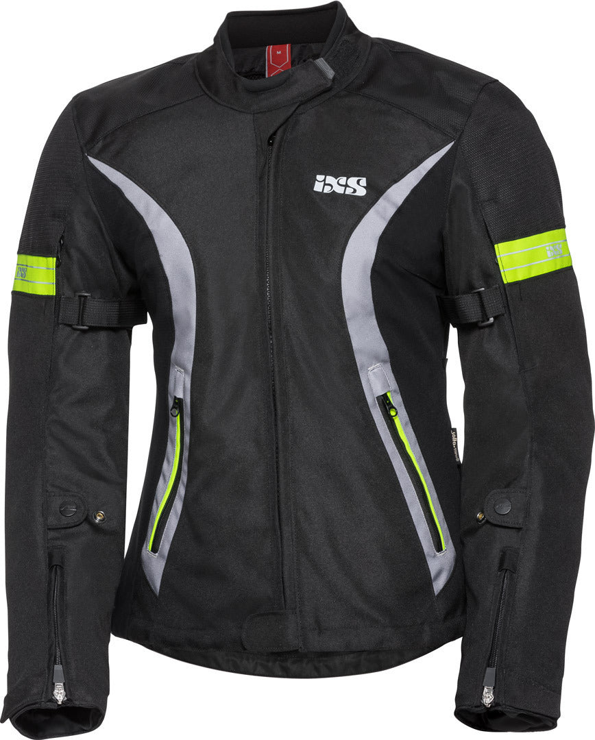 ixs motorcycle gear IXS SPORTS WOMEN 5/8 ST BLACK/GREY/YELLOW JACKET