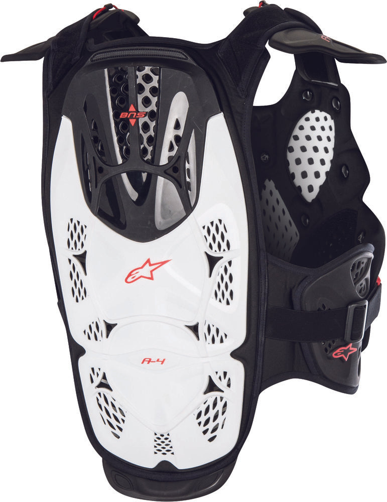 ALPINESTARS A-4 CHEST PROTECTOR WHITE/BLACK/RED XL/