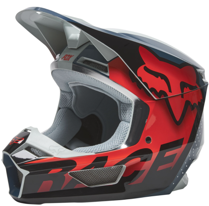 Red fox dirt bike helmet sales